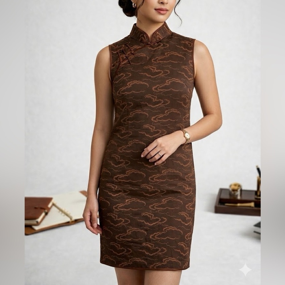 Vintage Artistic Palace Silk Cheongsam Asian Qipao Dress – New With Tags